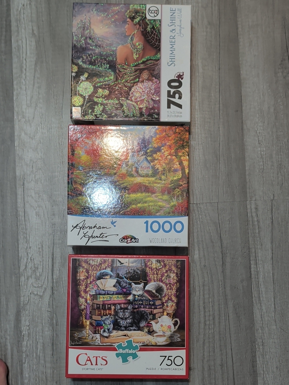 Lot Of 3 Puzzles 750 And 1000 Pieces